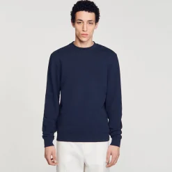 Homem Sandro Paris Sweatshirt De Algodao Com Flor