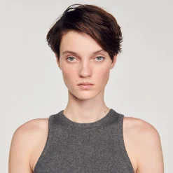 Mulheres Sandro Paris Top Com Cavas Americanas