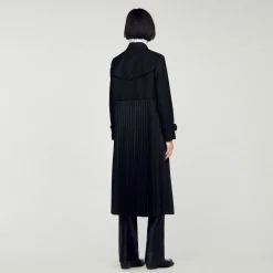 Mulheres Sandro Paris Trench Coat Plissado