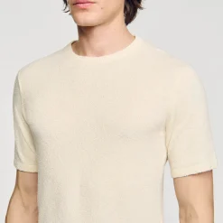 Homem Sandro Paris T-Shirt De Malha Felpuda