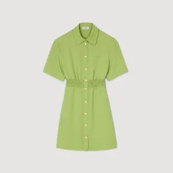 Mulheres Sandro Paris Vestido Curto Com Botoes