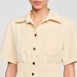 Mulheres Sandro Paris Vestido Curto Com Botoes