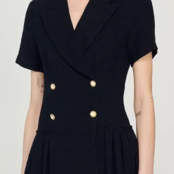 Mulheres Sandro Paris Vestido Curto De Tweed