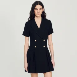 Mulheres Sandro Paris Vestido Curto De Tweed