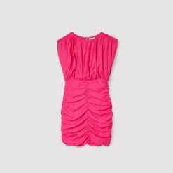 Mulheres Sandro Paris Vestido Curto Drapeado