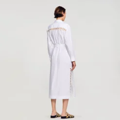 Mulheres Sandro Paris Vestido De Camisa Longa