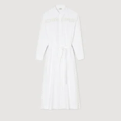 Mulheres Sandro Paris Vestido De Camisa Longa