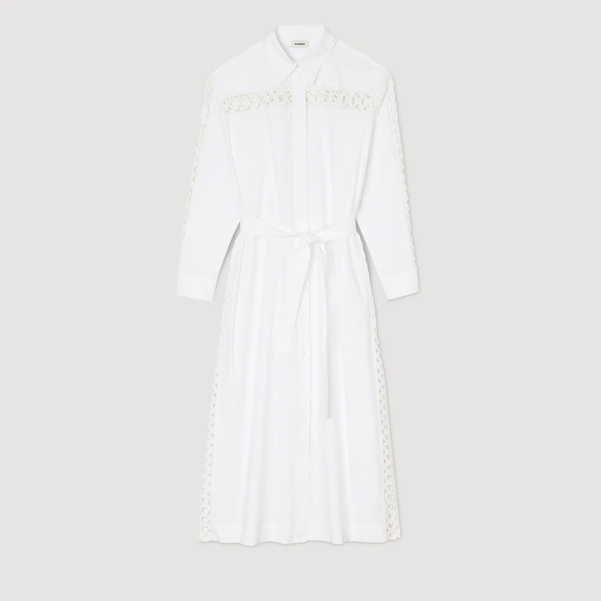 Mulheres Sandro Paris Vestido De Camisa Longa