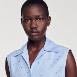 Mulheres Sandro Paris Vestido Longo Com No E Strass