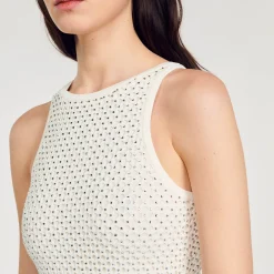 Mulheres Sandro Paris Vestido Longo De Malha