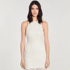Mulheres Sandro Paris Vestido Longo De Malha