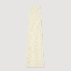 Mulheres Sandro Paris Vestido Longo De Malha