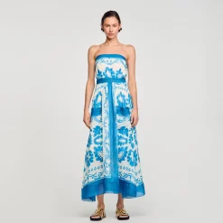 Mulheres Sandro Paris Vestido Sem Alcas