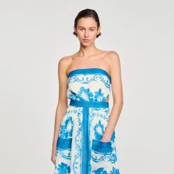 Mulheres Sandro Paris Vestido Sem Alcas