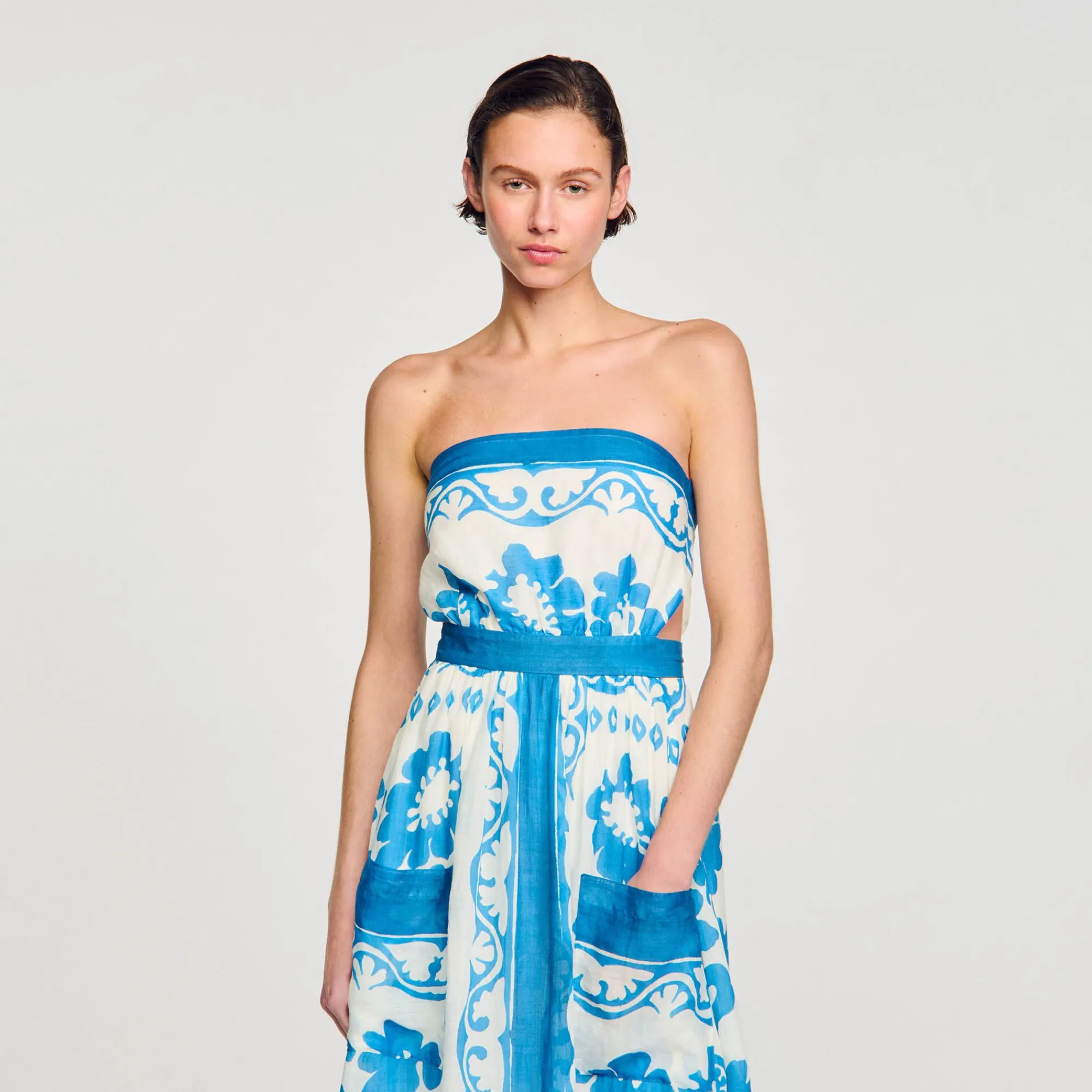 Mulheres Sandro Paris Vestido Sem Alcas